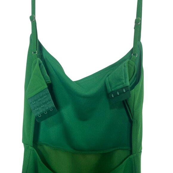 JLCNCUE Maxi Dress Womens XS Green New Sexy Backless Square Neck - Picture 7 of 11